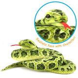 FAIRE: VIAHART Toy Co. Stuffed Animals Lifelike Giant Plush Green Anaconda | BIG 100 Inch Stuffed Animal Plush