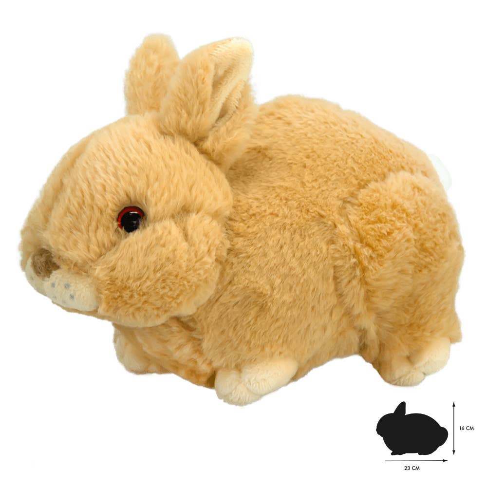 Faire-Wild Planet plush bunny Fluffy Cream Colored Realistic Baby Rabbit by Wild Earth