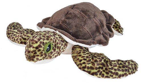 FAIRE - Wild Republic Stuffed Animals Realistic Green Sea Turtle Stuffed Plush Animal - 15"