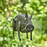 FAIRE - Zaer Birdhouses Galvanized Pig Bird House Patio Decor