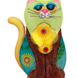 FAIRE - ZappoBZ Lamp Colorful Goofy Cat Lamp by ZappoBz So Cute!