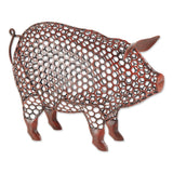 FAIRE - Zings & Thingz Figurines Pig Sculpture Chicken Wire Look*