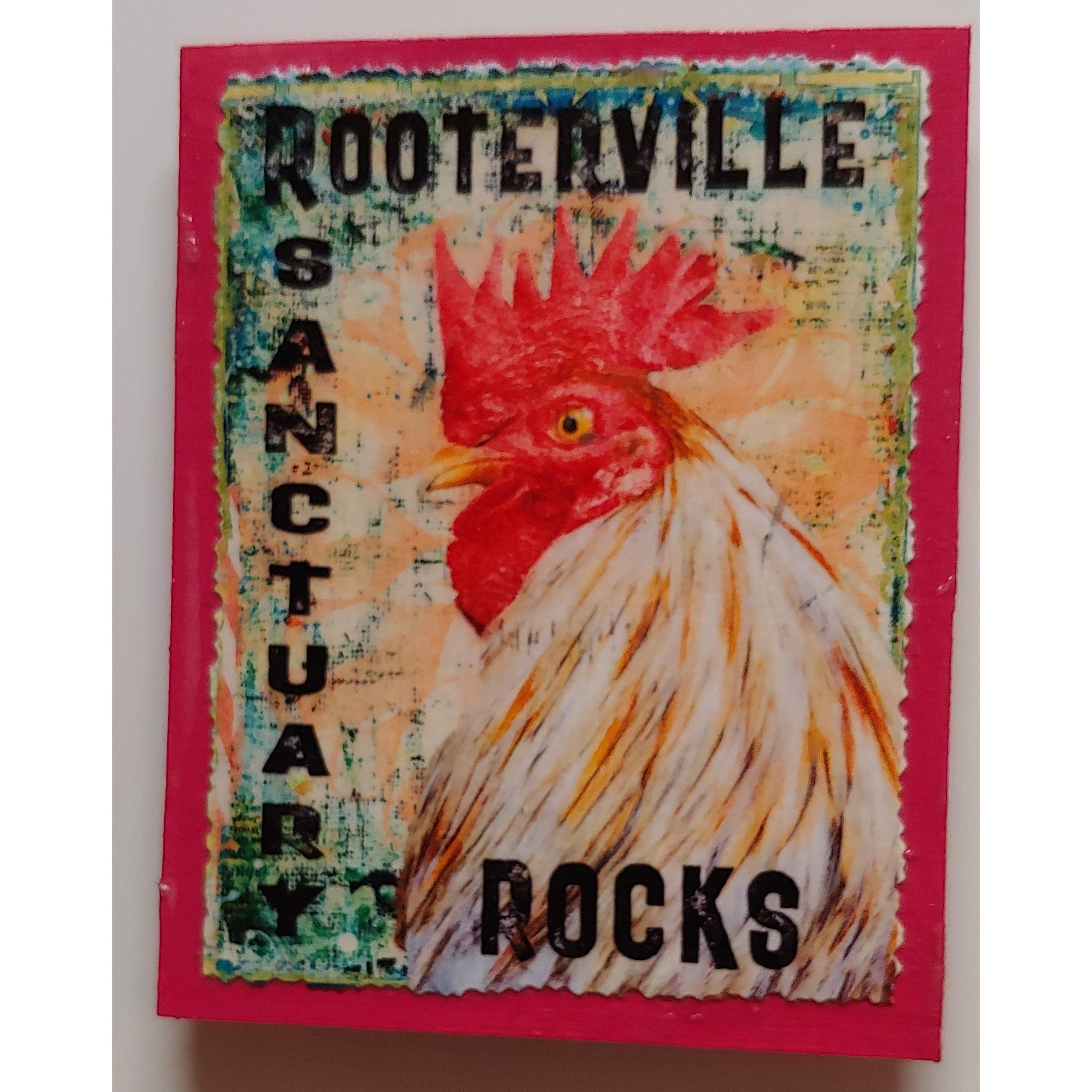 Farm Animal Magnets: Handmade Rooterville Animals on Magnets Rooster, Cow, Piggy - The Pink Pigs, Animal Lover's Boutique