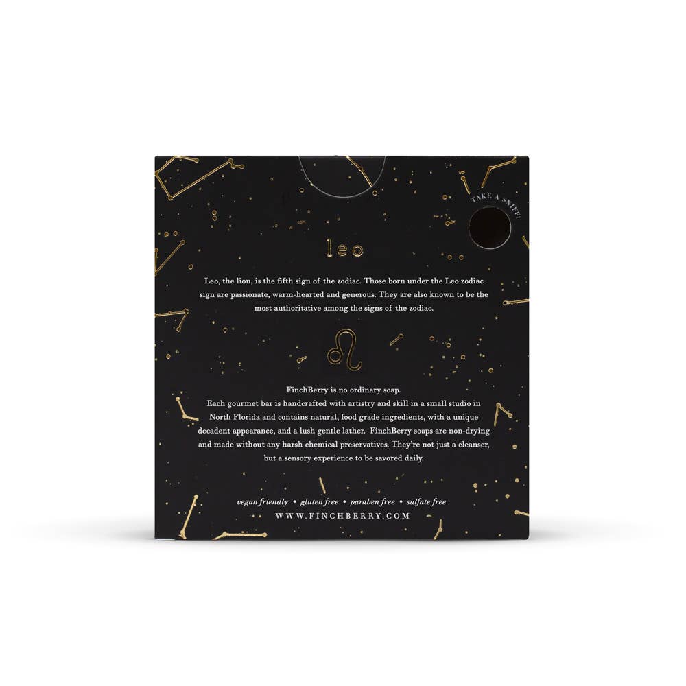 FinchBerry Bath & Body Finchberry Natural Zodiac Soap Bars-White and Gold Elegant Perfect for Gifting!
