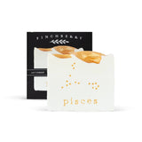 FinchBerry Bath & Body Pisces Finchberry Natural Zodiac Soap Bars-White and Gold Elegant Perfect for Gifting!