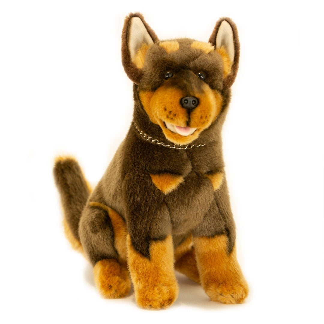 FurTastic Friends by Bocchetta Plush Toys Stuffed Animals Realistic Red and Tan Australian Kelpie Plush Dog Size 36cm/14"