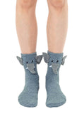 Elephant Crew Slipper Socks Soft and Fuzzy Women's