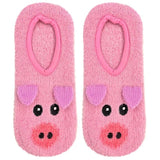 Fuzzy Footie Slipper Socks, Pig, Cat, Dog, Unicorn, More! - The Pink Pigs, Animal Lover's Boutique