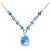 Galaxy Gold Fine Jewelry Sets Necklace / Rose Blue Topaz Briolette with Topaz Accents in 14K Rose Gold  11.3ctw