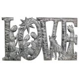 GCDS-Croix des Bouquets Metal Wall Art LOVE Metal Art with Nativity Scene (9" x 14") - Croix des Bouquets (H)