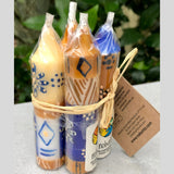 GCDS-Nobunto Candles African Handmade Candles Blue Orange- Gift box of 2, 3 or 4 Short - Durra Design - Nobunto *