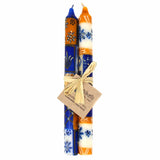 GCDS-Nobunto Candles Set 2 African Handmade Candles Blue Orange- Gift box of 2, 3 or 4 Short - Durra Design - Nobunto *