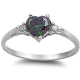 CZ Heart Ring, All Colors in Sterling Silver, Beautiful Promise Ring or Just Because!