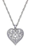 Giani Bernini Filligree Heart Love 925 Sterling Silver Necklace
