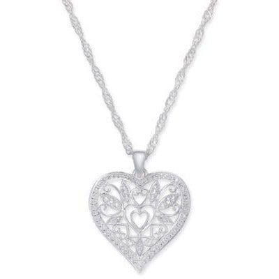 Giani Bernini Sterling Silver Heart Necklaces, 2 styles-Beautiful Gift! - The Pink Pigs, Animal Lover's Boutique