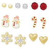 Christmas Holiday Girl's Sterling Silver Earring Set