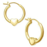Hoop Hearts Girl's Sterling Silver Earrings