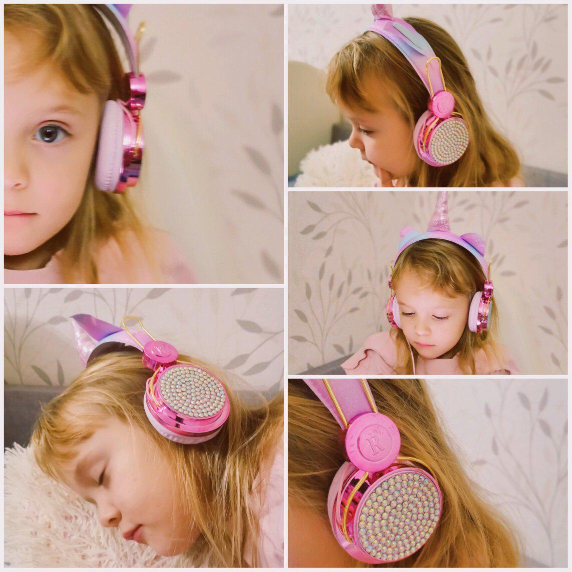Girls Unicorn Headphone Set--SO CUTE! Beautiful Colors! Helps Rescued Animals! - The Pink Pigs, A Compassionate Boutique