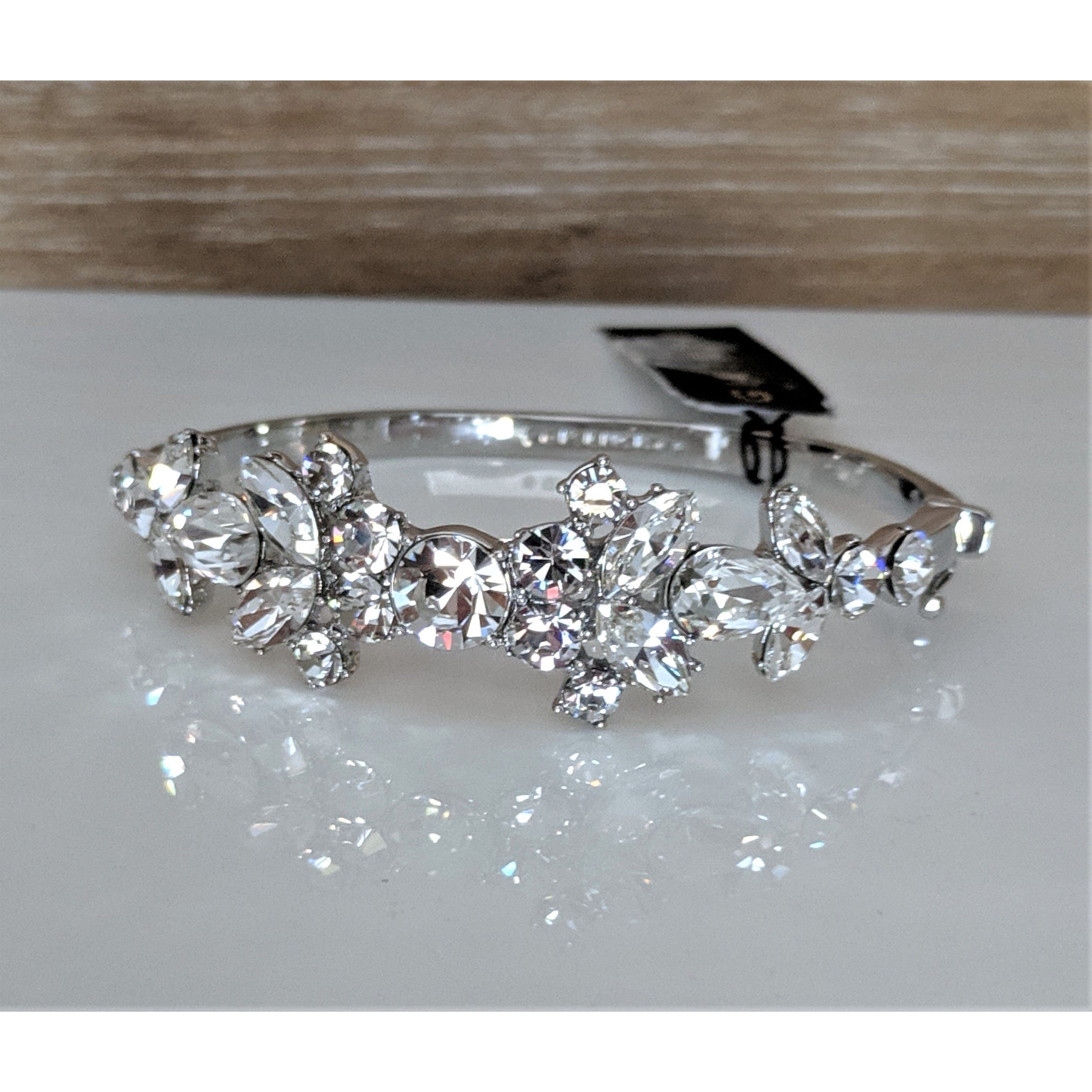 Givenchy Silver-Tone Crystal Evil Eye Bangle Bracelet - Macy's