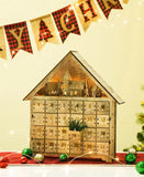 GLITZHOME LLC CHRISTMAS Christmas Countdown Calendar LED Farmhouse 15.35" H Wooden LED Countdown Farmhouse Plywood, Plastic, Iron Imported