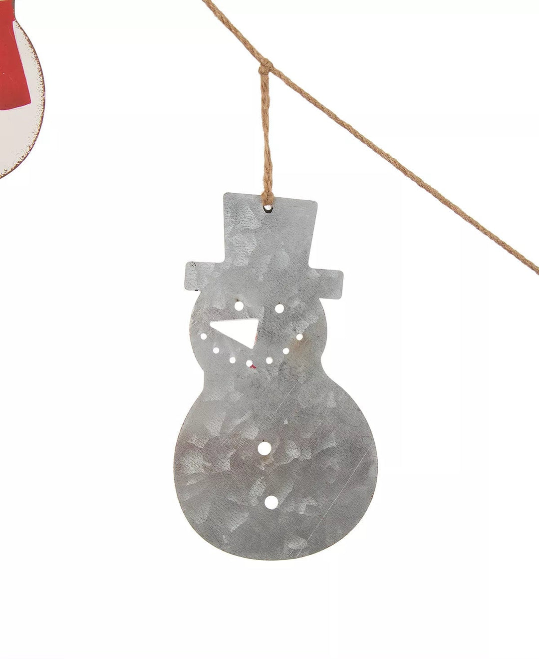 GLITZHOME LLC CHRISTMAS Christmas Metal Snowman Garland Imported Decoration for the Holiday Season