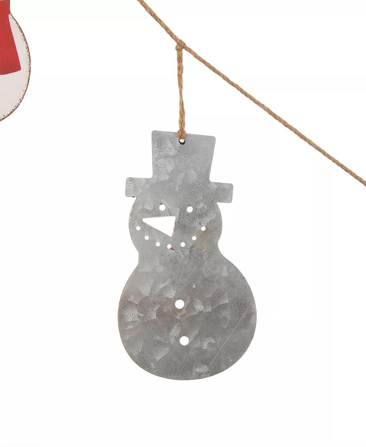 GLITZHOME LLC CHRISTMAS Christmas Metal Snowman Garland Imported Decoration for the Holiday Season