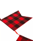 GLITZHOME LLC CHRISTMAS Merry Christmas Plaid Banner Garland Polyester Imported 8.75' L