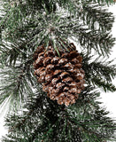 GLITZHOME LLC CHRISTMAS Pre-Lit Glittered Pine Cone Christmas Garland, with Warm LED Light