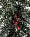 GLITZHOME LLC CHRISTMAS Pre-Lit Glittered Pine Cone Christmas Garland, with Warm LED Light