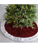 GLITZHOME LLC CHRISTMAS Sequin Christmas Faux Fur Tree Skirt