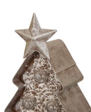 GLITZHOME LLC CHRISTMAS stocking holder 7.50" H Marquee LED Wooden Christmas Tree Stocking Holder