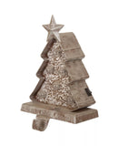 GLITZHOME LLC CHRISTMAS stocking holder 7.50" H Marquee LED Wooden Christmas Tree Stocking Holder