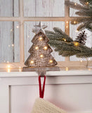 GLITZHOME LLC CHRISTMAS stocking holder 7.50" H Marquee LED Wooden Christmas Tree Stocking Holder