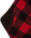 GLITZHOME LLC-macys CHRISTMAS Buffalo Plaid Stocking Polyester Cotton Black and Red Plaid 21" L  Imported