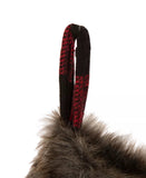 GLITZHOME LLC-macys CHRISTMAS Buffalo Plaid Stocking Polyester Cotton Black and Red Plaid 21" L  Imported