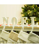 GLITZHOME LLC ornament 5.91" H Noel Stocking Traditional style Metal Holder 4pcs Set Imported