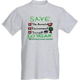 GO VEGAN!  Save You, the Planet and the Animals Rooterville T-Shirt*