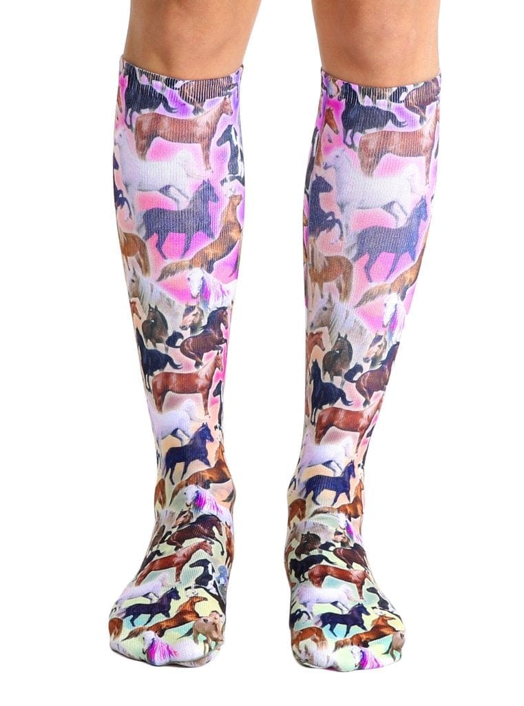 Horse Socks-Knee and Crew Socks for our Horse Loving Friends! - The Pink Pigs, Animal Lover's Boutique
