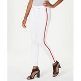 Hue Apparel XL / White Hue Racer Stripe Denim Leggings-White,Black or Navy with Stripe!