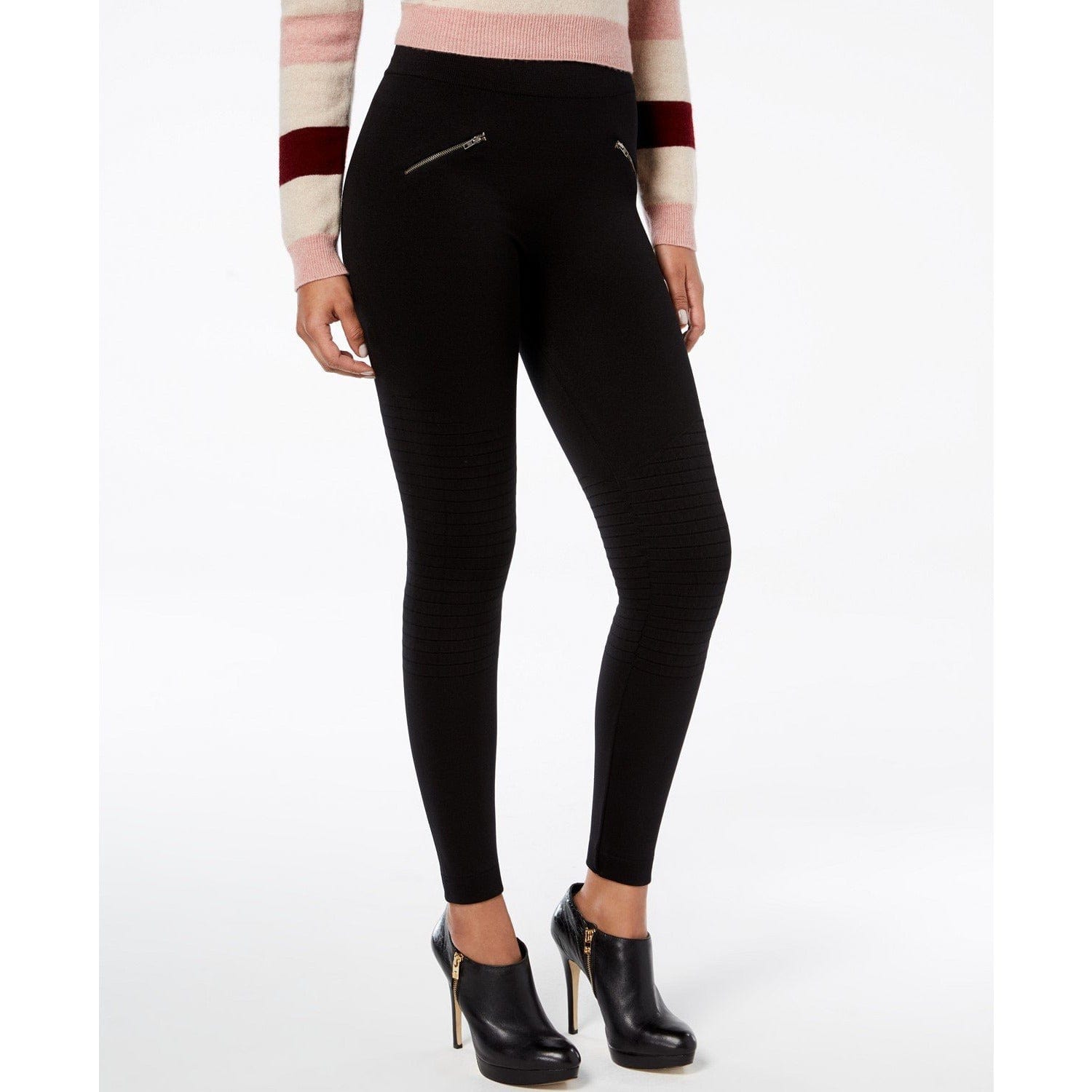 Hue Moto Brushed & Fleece Lined Seamless Leggings - The Pink Pigs, A Compassionate Boutique