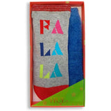 Hue Socks Fa La La Hue 2-Pack Footsie Socks Christmas Gift Box - Happy Holidays, Fa La La, Santa