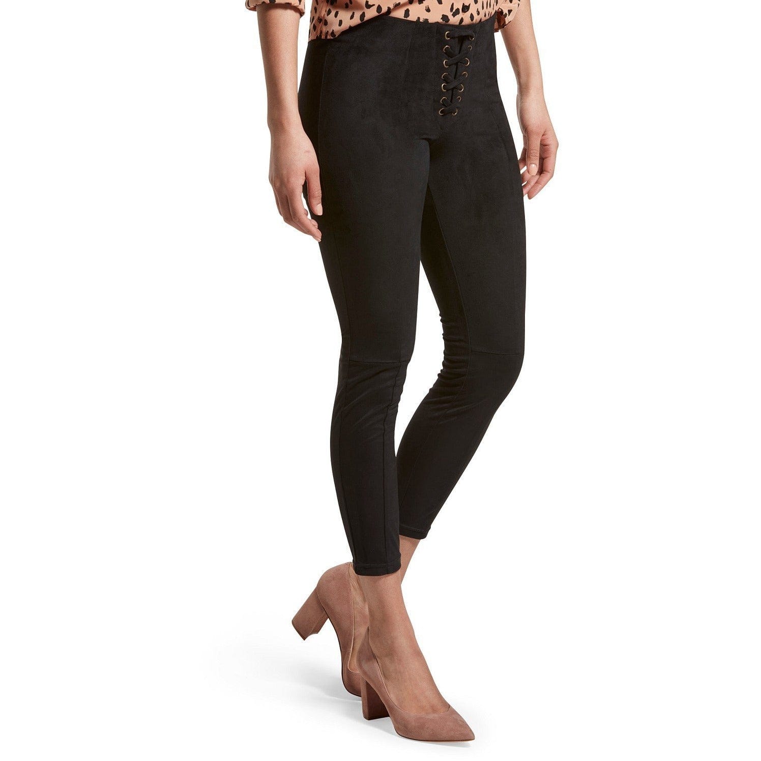 HUE®'s Seamed Zip & Lace Up Skimmer Leggings - The Pink Pigs, A Compassionate Boutique
