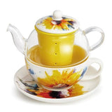 Sunflower Tea Pot and Cup Set, Tea Time Anyone? By Dean Crouser Perfect Gift! *