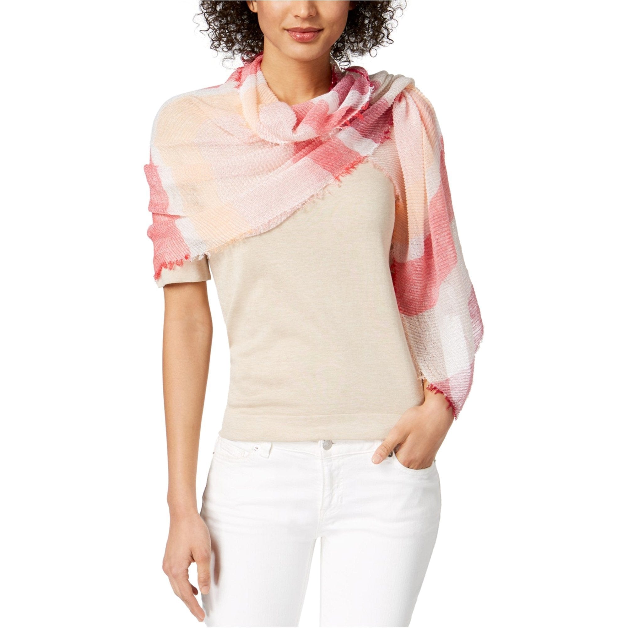 INC International Concepts I.N.C. Multi Stripe Pleated Wrap - The Pink Pigs, A Compassionate Boutique