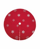 INTREPID INTL TRADING CO LLC CHRISTMAS Xia Home Fashions Glisten Snowflake Embroidered Christmas Tree Skirt, 56" Round