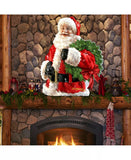 ITC MANUFACTURING PROMOTIONAL GROUP CHRISTMAS Dona Gelsinger Santa Wreath Wooden Wreath Classic Christmas Decorative Collection