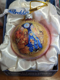 ITC MANUFACTURING PROMOTIONAL GROUP CHRISTMAS Nativity G. DeBrekht Glass Ornament Hand Painted Christmas Decor