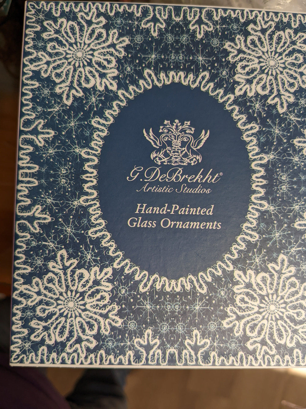 ITC MANUFACTURING PROMOTIONAL GROUP CHRISTMAS Nativity G. DeBrekht Glass Ornament Hand Painted Christmas Decor