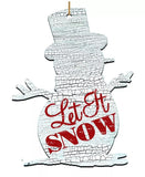 ITC MANUFACTURING PROMOTIONAL GROUP Holiday Decoration Rustic Happy Snowman Wooden Decorative Door Hanger Made in USA