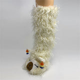 Ivy Stone-Ooh Geez! Apparel Plush Shaggy Llama Knee High Slipper Socks Beautiful, Cute, Luxurious! *